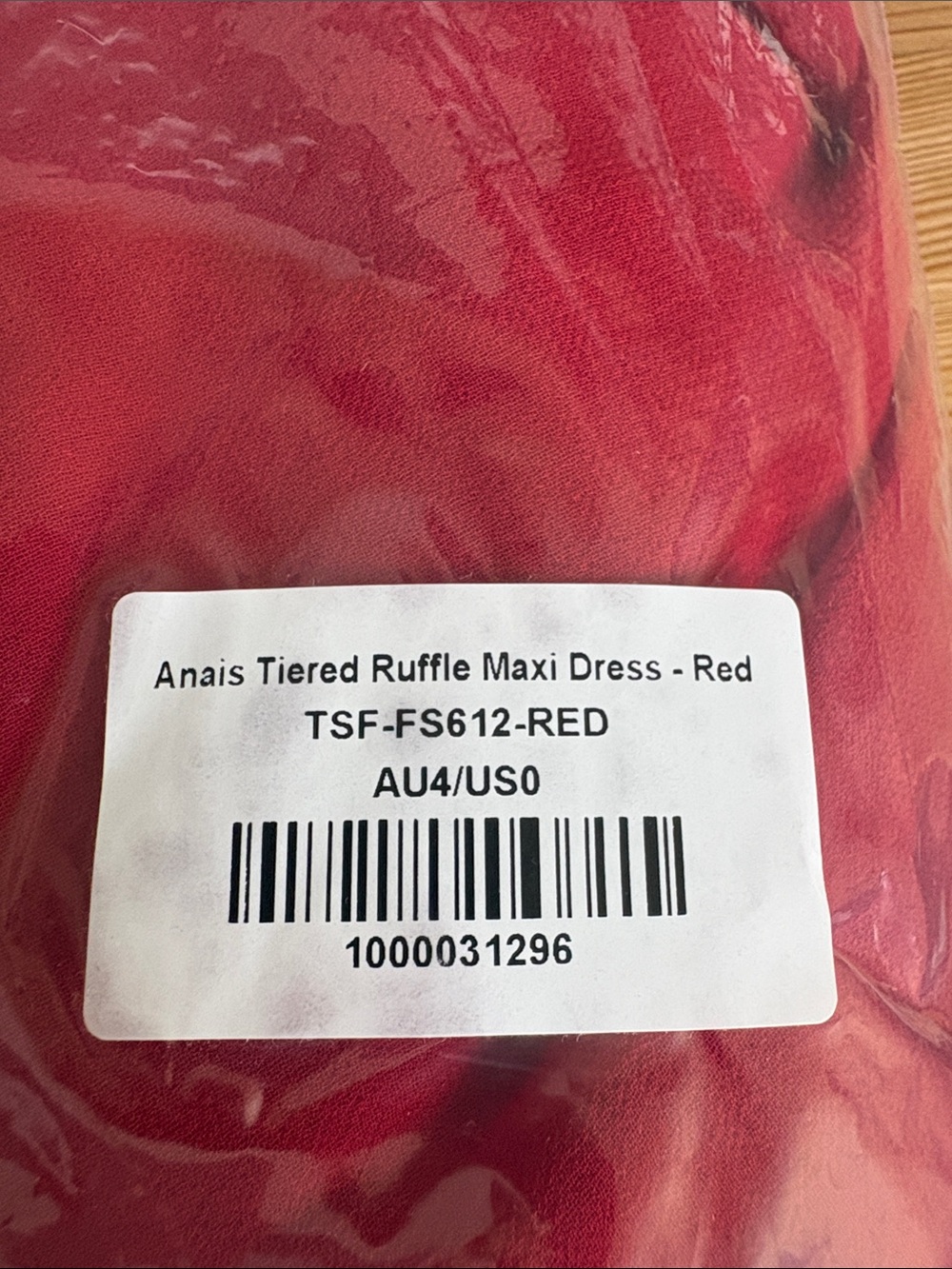 NWT Anais Tiered Ruffle Maxi Dress Red Size 0 Formal Wedding Guest - Picture 7 of 9